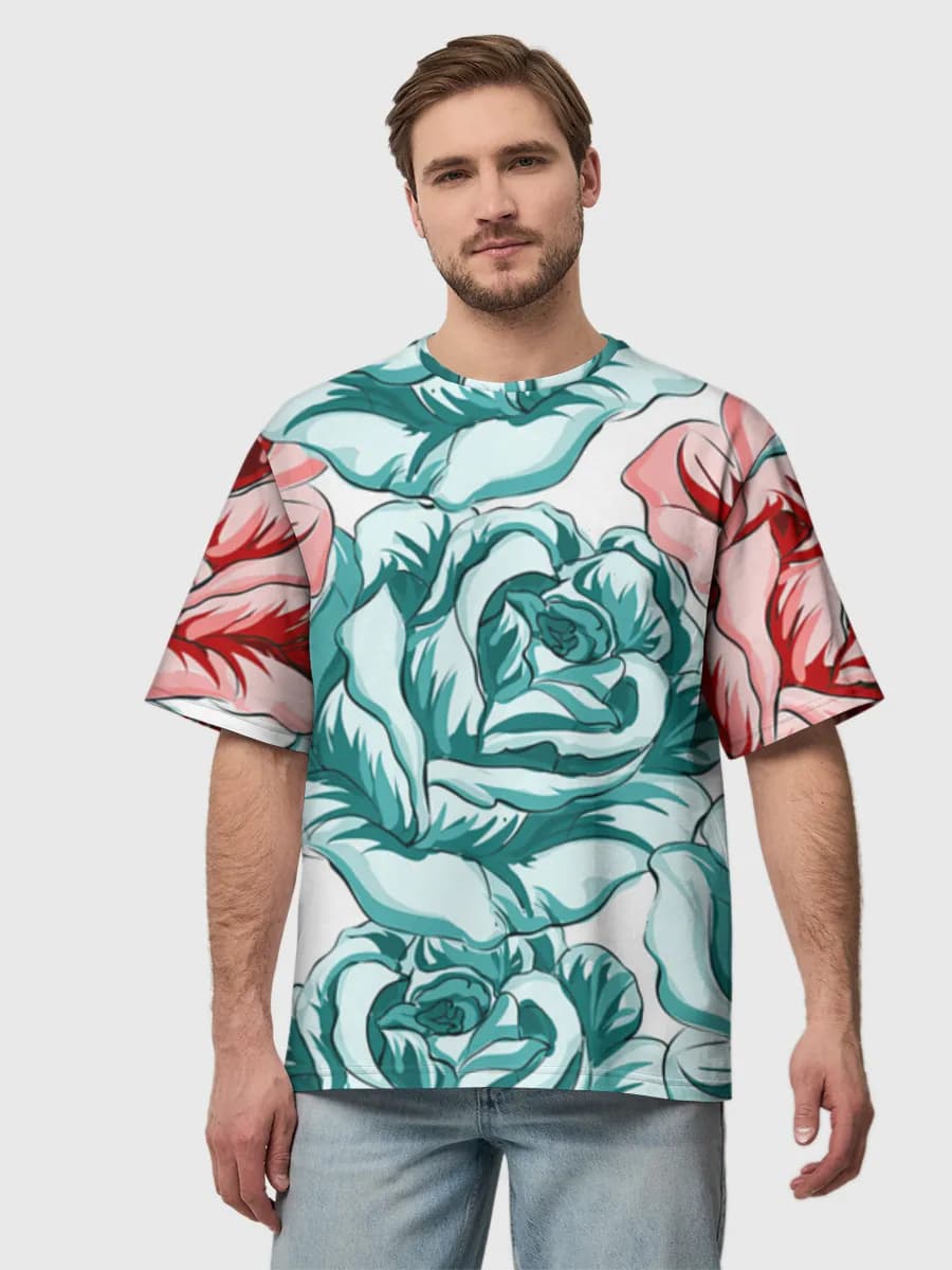 Camiseta de algodón extragrande para hombre