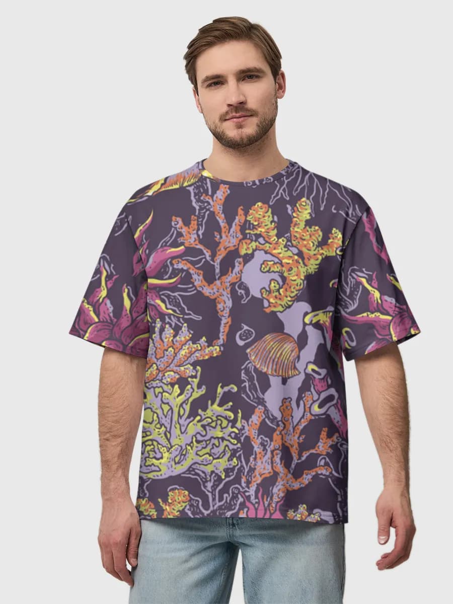 メンズ ビッグシルエット コットンTシャツ