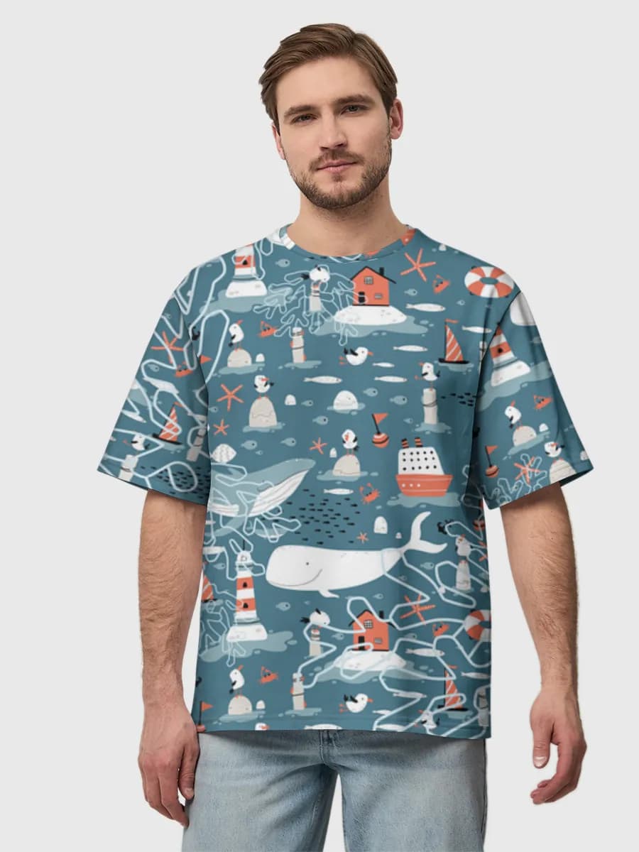 Men's oversized cotton T-shirt