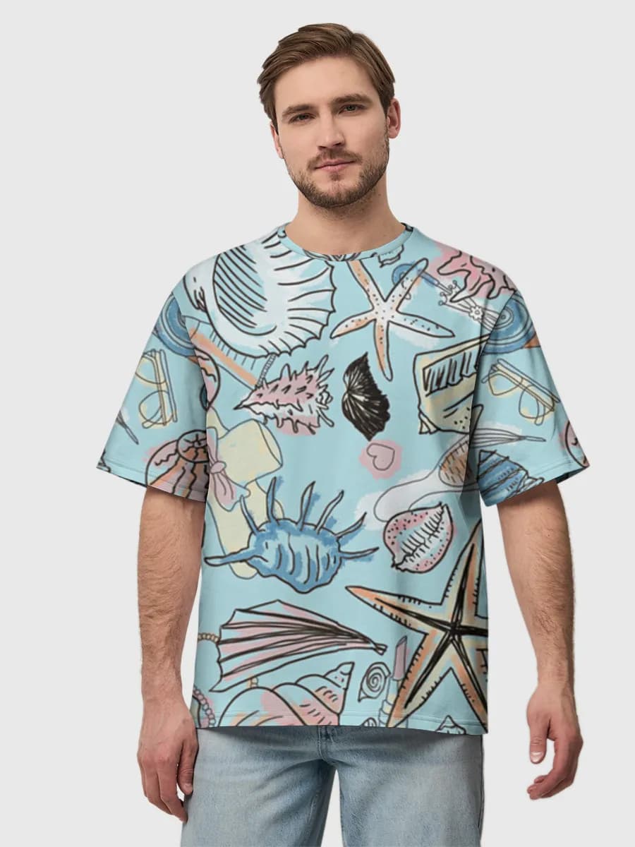 メンズ ビッグシルエット コットンTシャツ