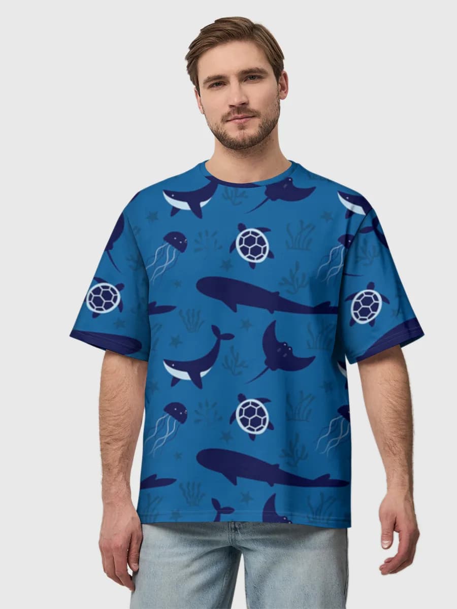 Men's oversized cotton T-shirt