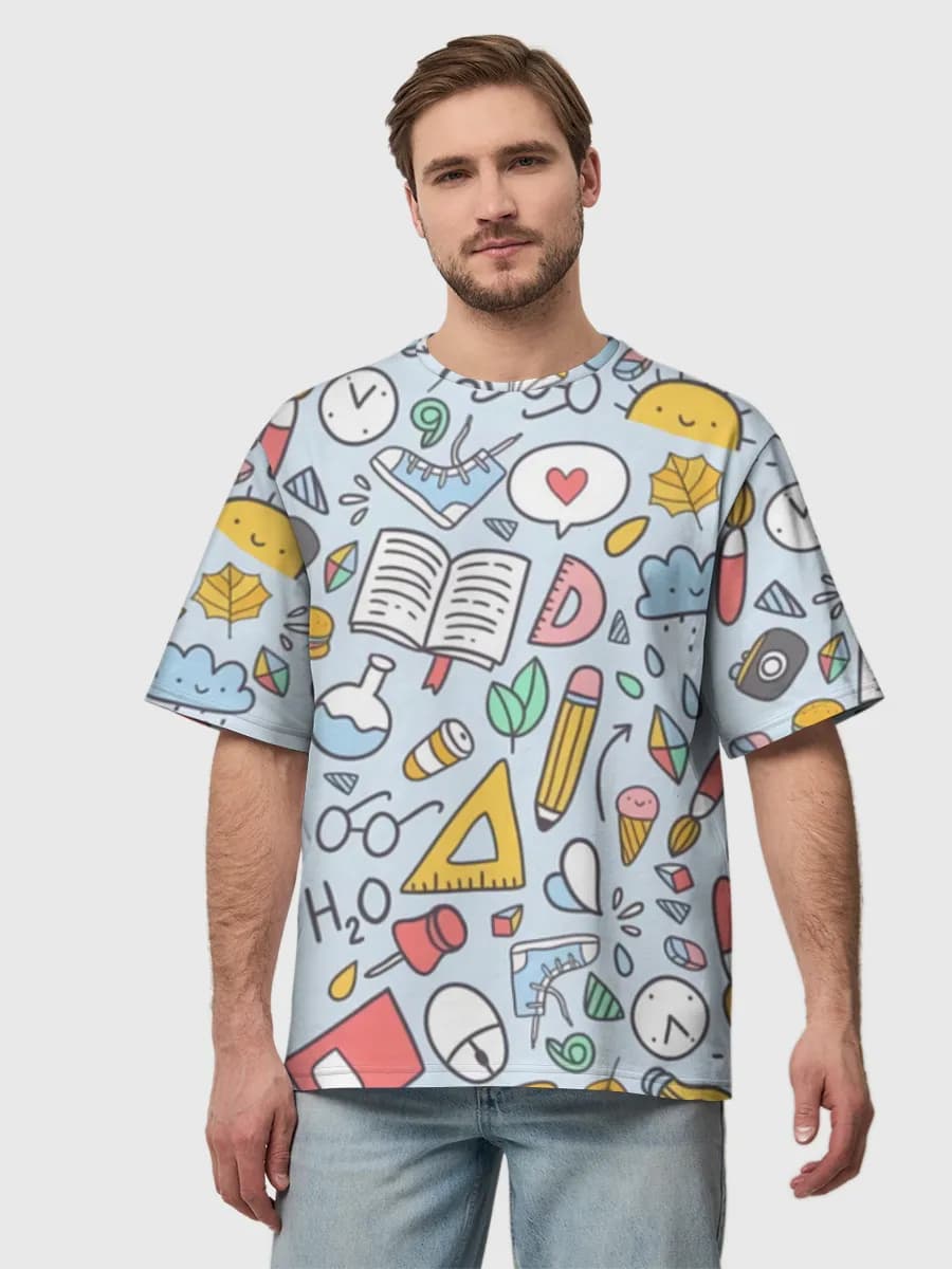 Herren Oversized Baumwoll T-Shirt