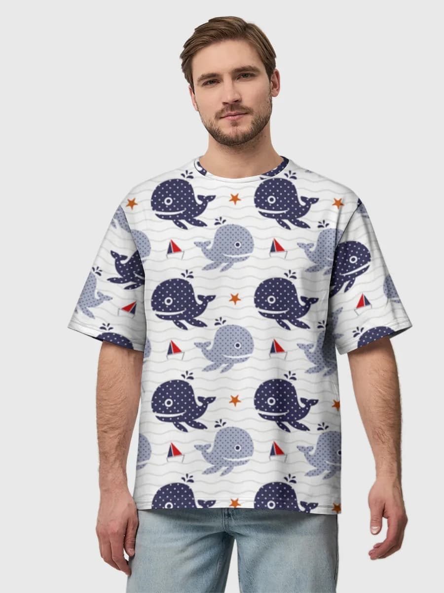 Men's oversized cotton T-shirt