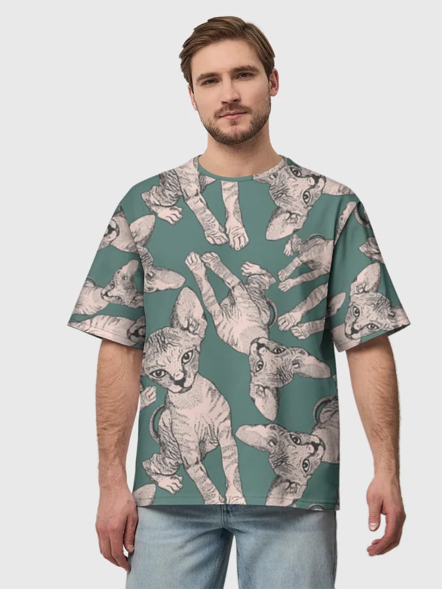Men's oversized cotton T-shirt