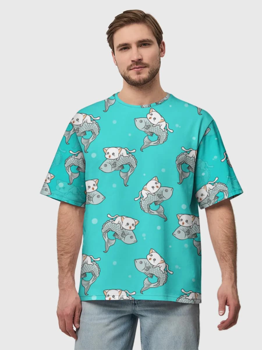 Men's oversized cotton T-shirt