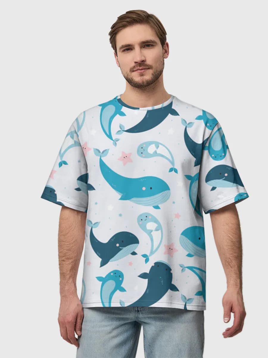 Camiseta de algodón extragrande para hombre