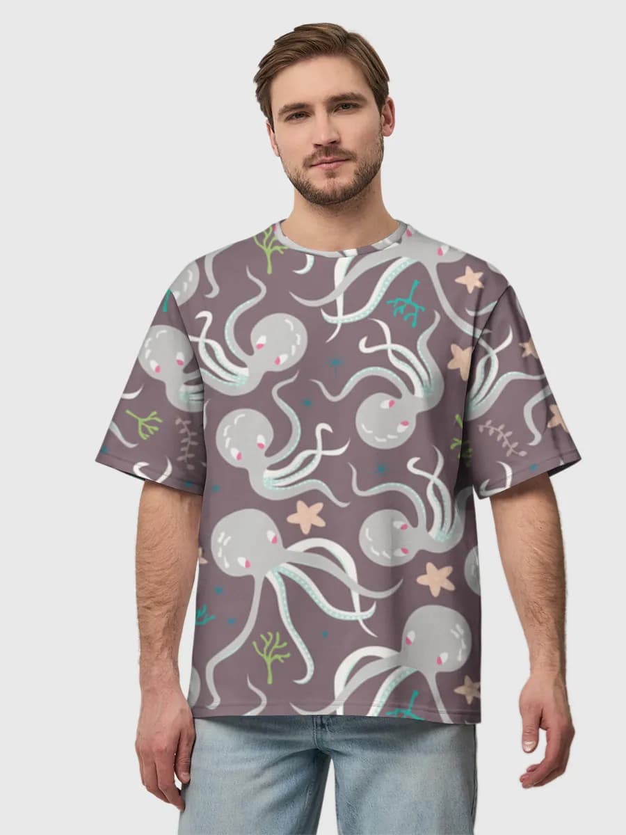 Camiseta de algodón extragrande para hombre