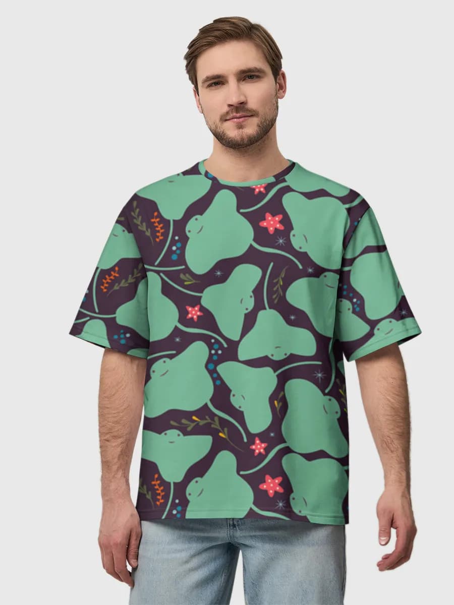 Herren Oversized Baumwoll T-Shirt