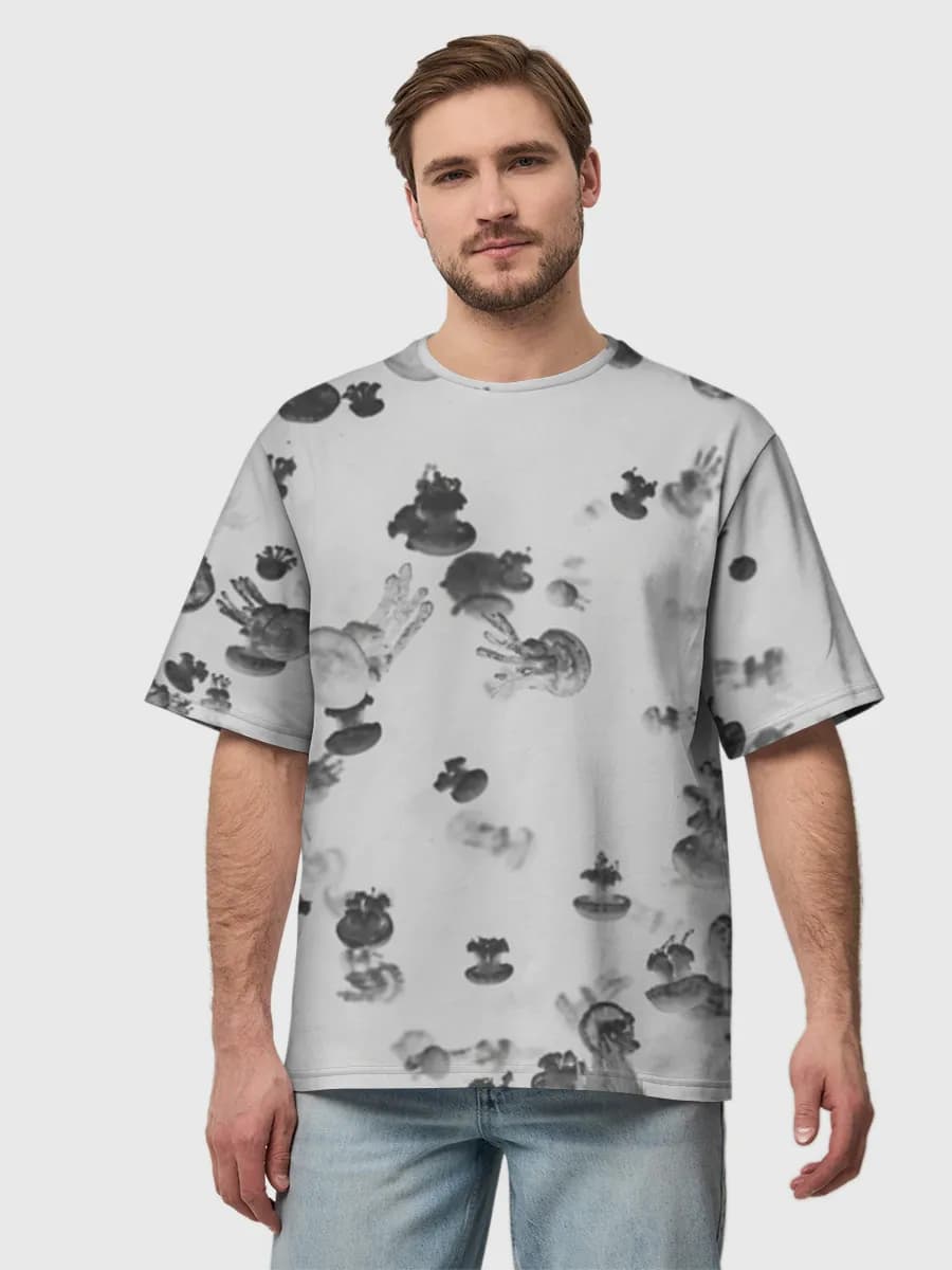 Camiseta de algodón extragrande para hombre