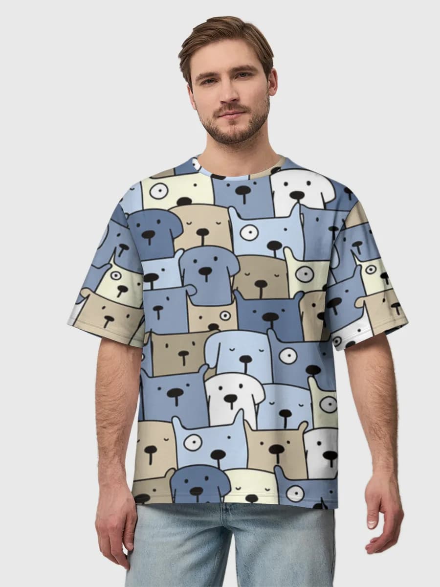Camiseta de algodón extragrande para hombre
