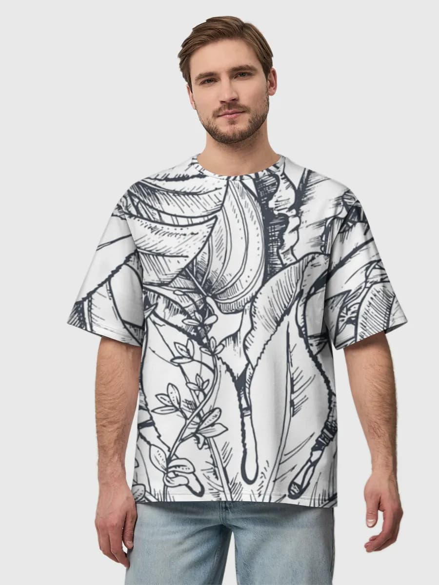 Men's oversized cotton T-shirt