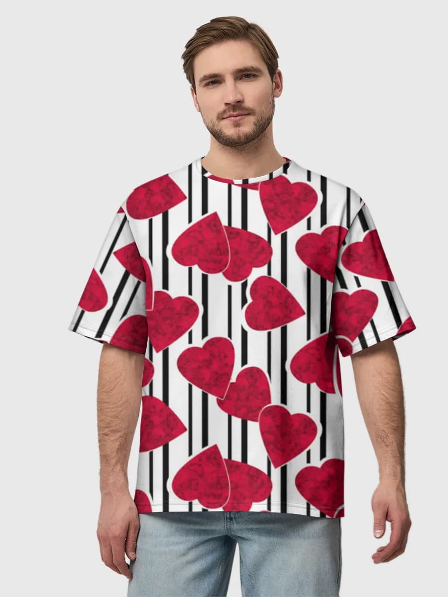 Camiseta de algodón extragrande para hombre