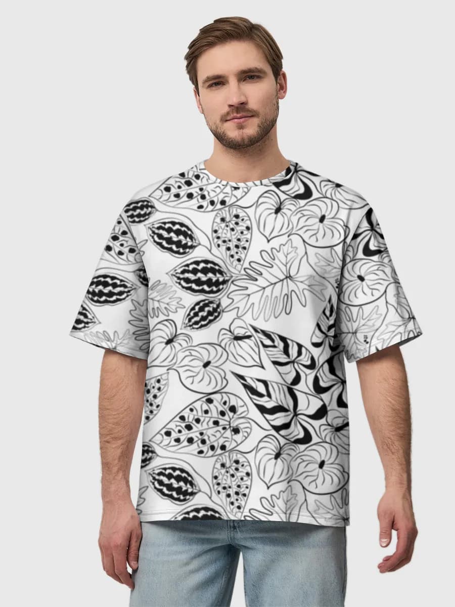Camiseta de algodón extragrande para hombre