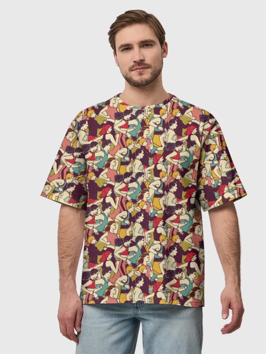 Camiseta de algodón extragrande para hombre