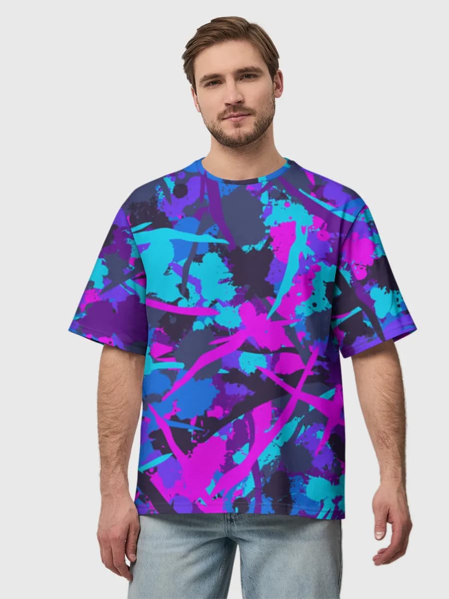 Camiseta de algodón extragrande para hombre