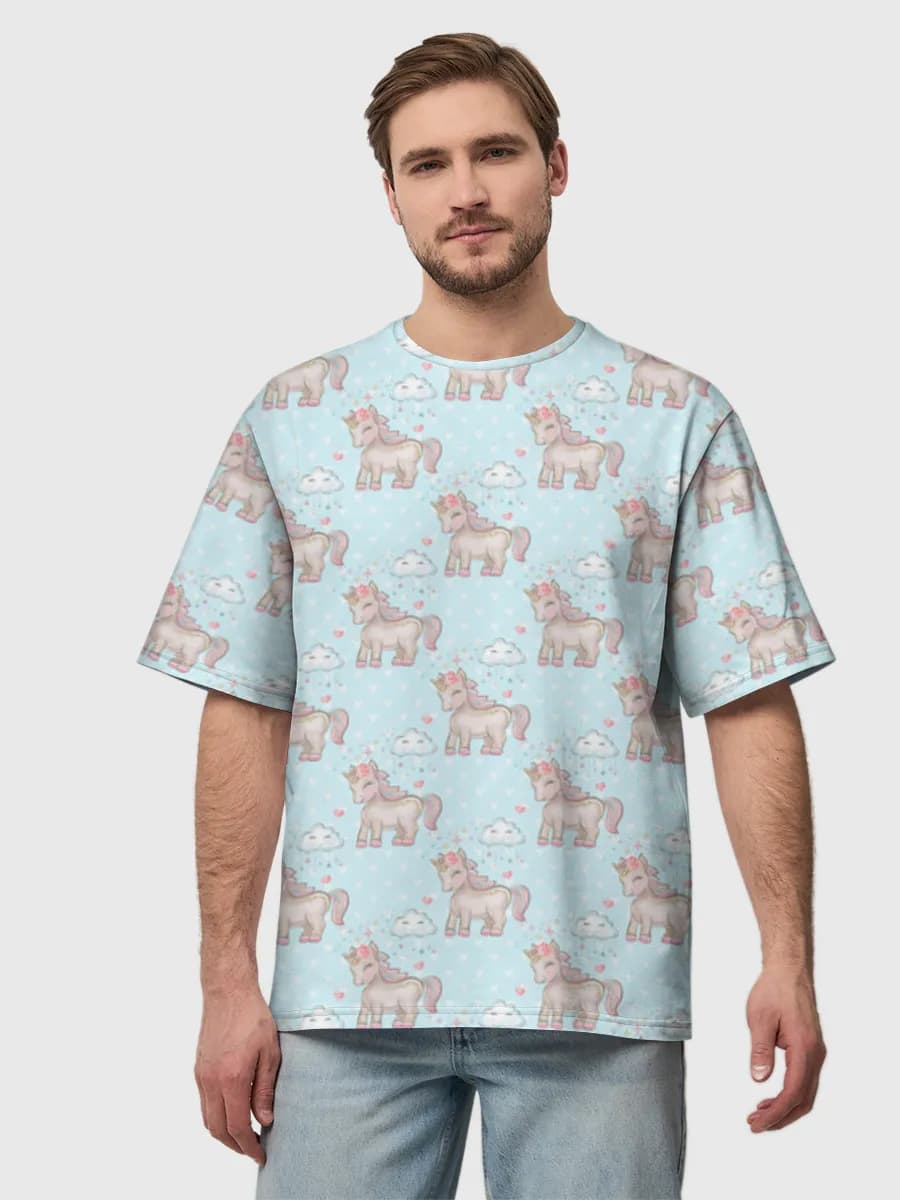 Camiseta de algodón extragrande para hombre