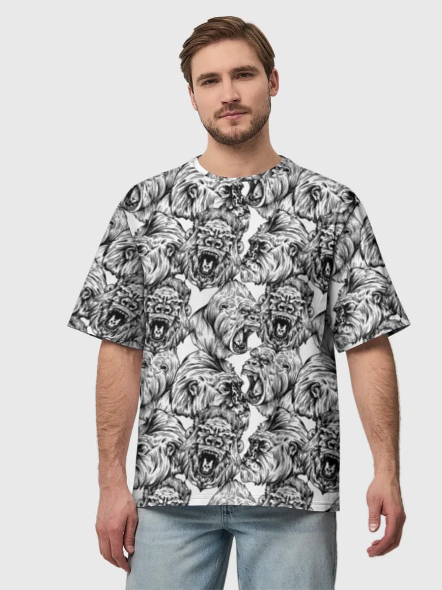 メンズ ビッグシルエット コットンTシャツ