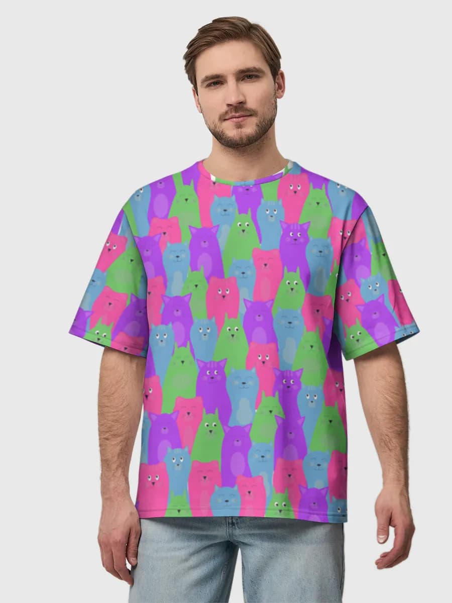 メンズ ビッグシルエット コットンTシャツ