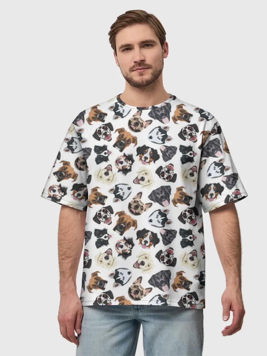 Camiseta de algodón extragrande para hombre