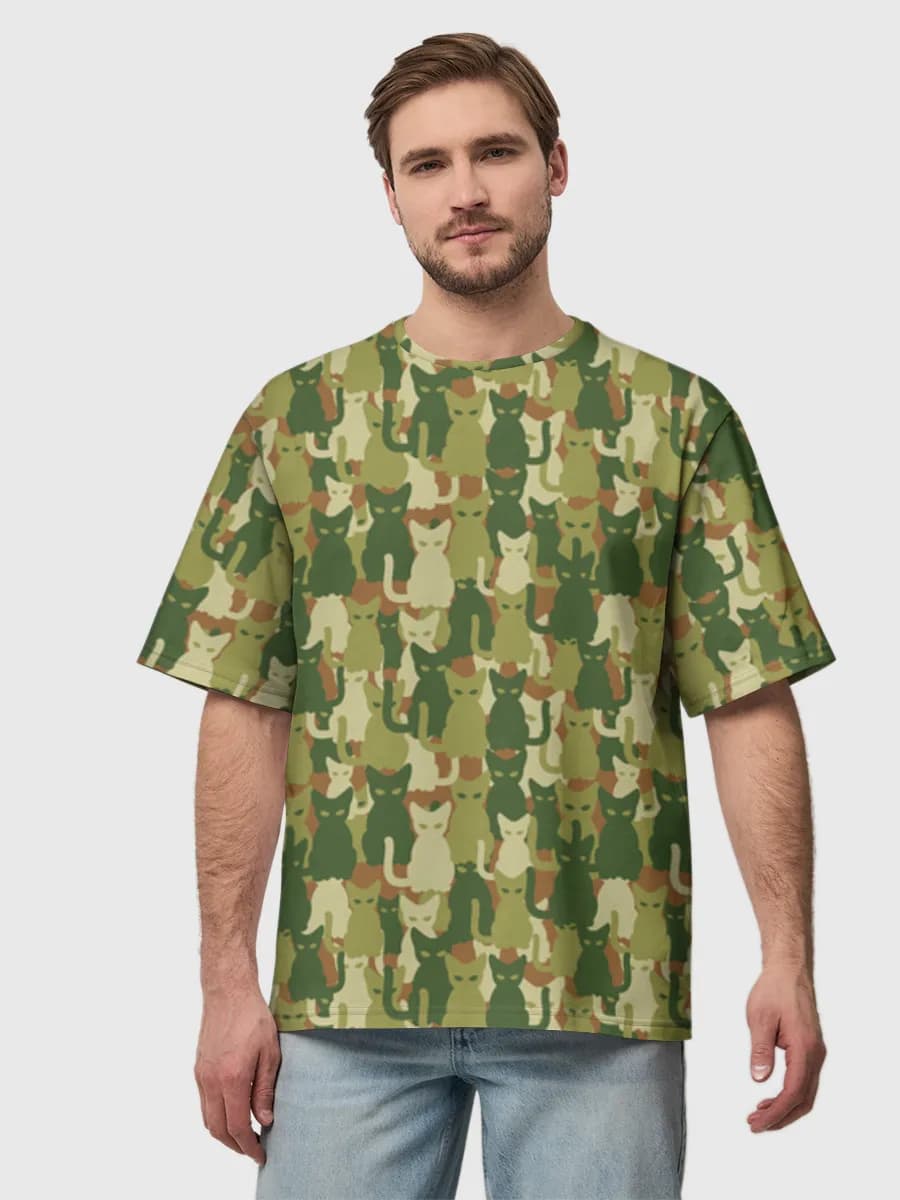 Camiseta de algodón extragrande para hombre