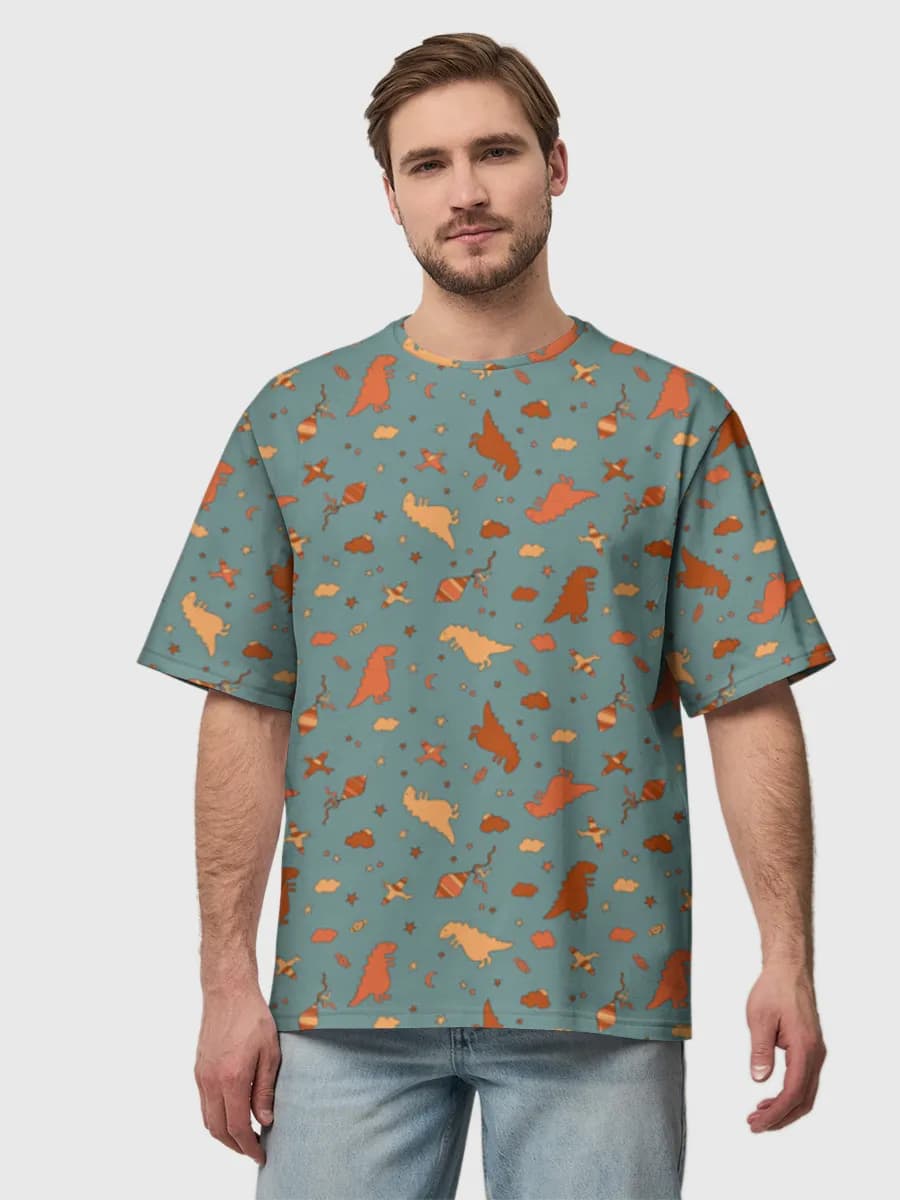 メンズ ビッグシルエット コットンTシャツ