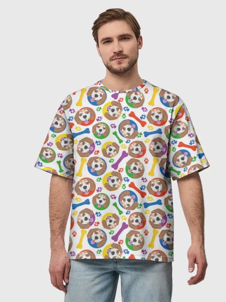 Camiseta de algodón extragrande para hombre