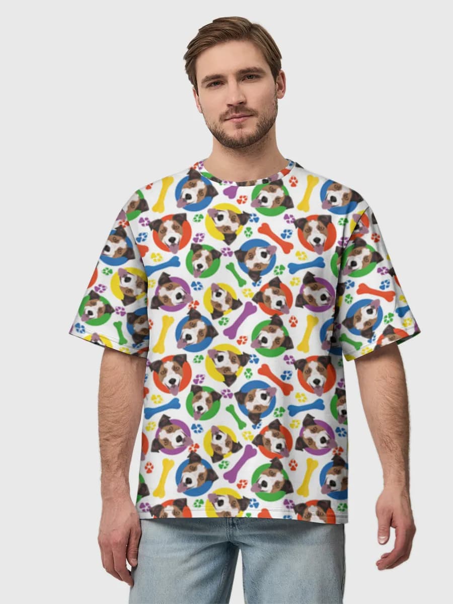 Camiseta de algodón extragrande para hombre