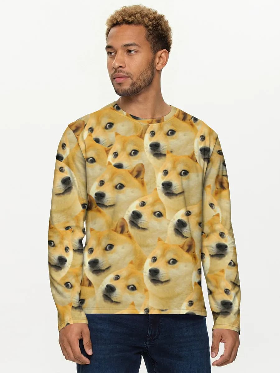 Men's cotton long sleeve shirt