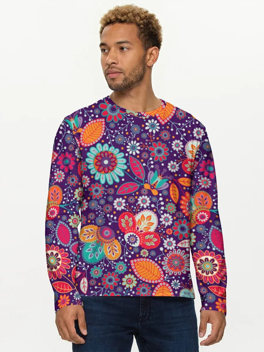 Men's cotton long sleeve shirt