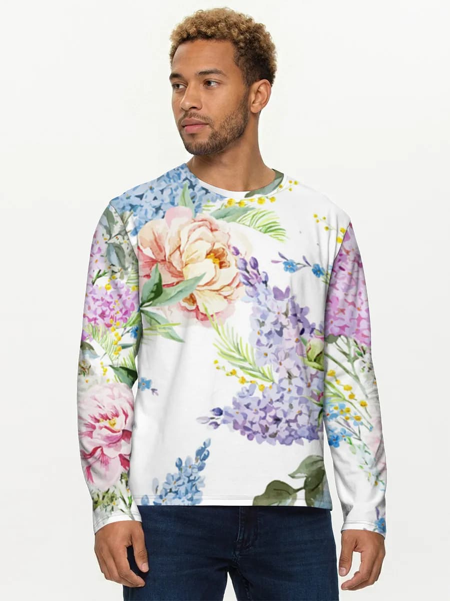 Camisa de manga larga de algodón para hombre
