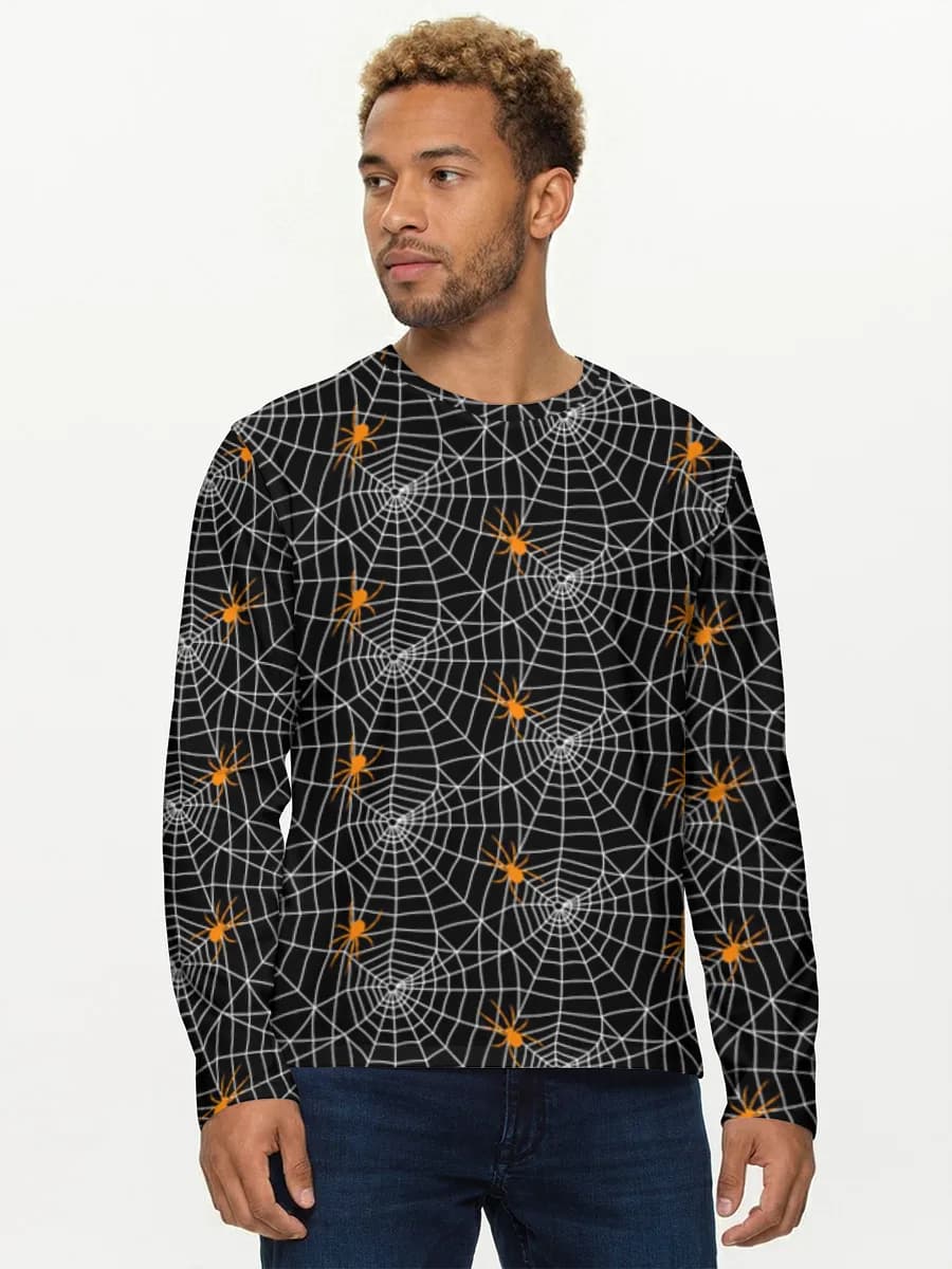 Herren Baumwoll Langarmshirt