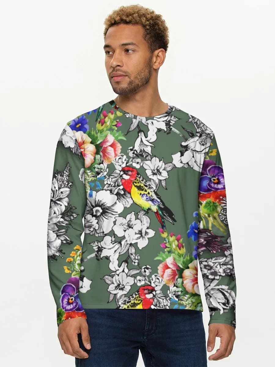 Men's cotton long sleeve shirt