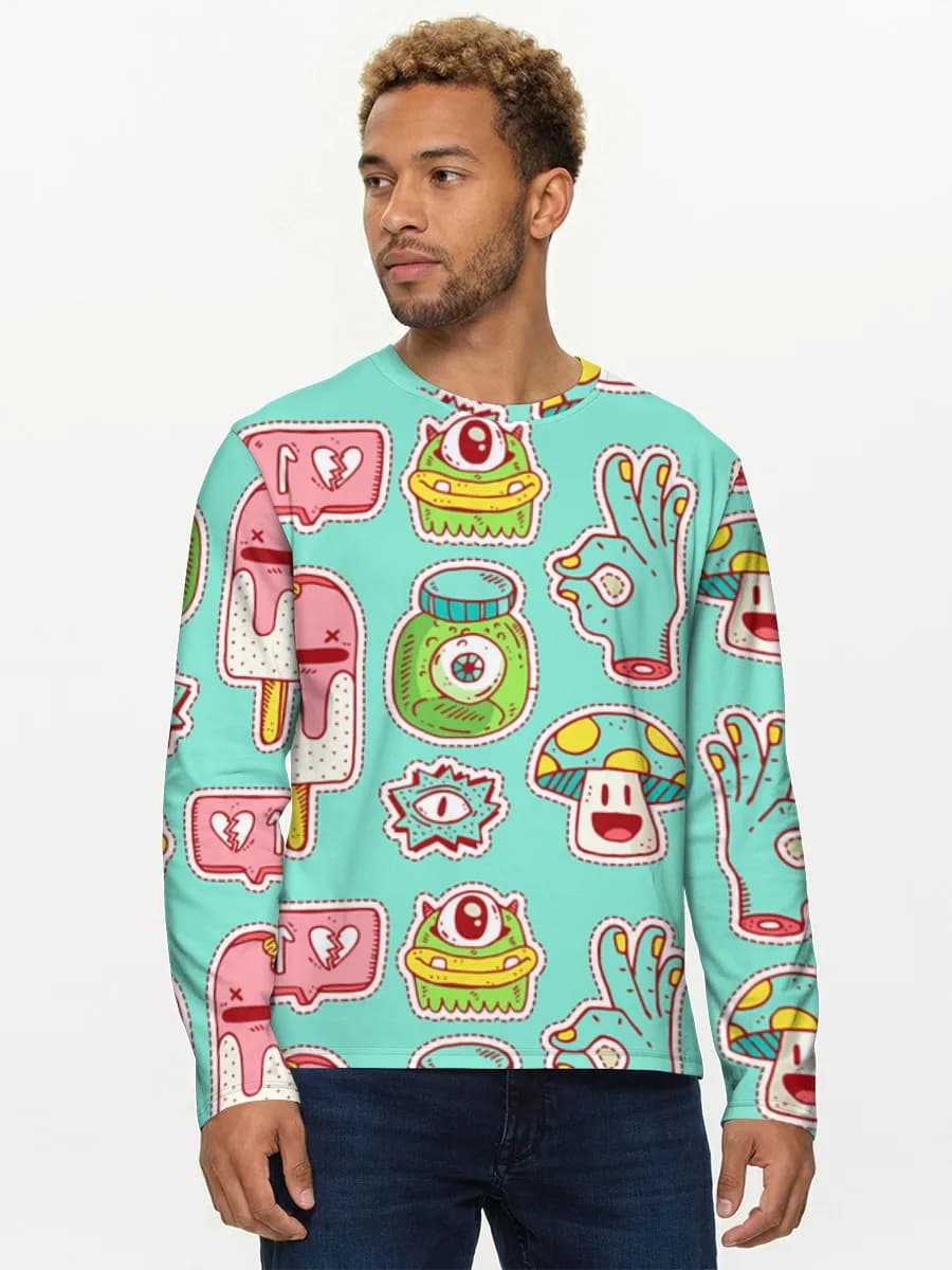 T-shirt Coton Manches Longues Homme