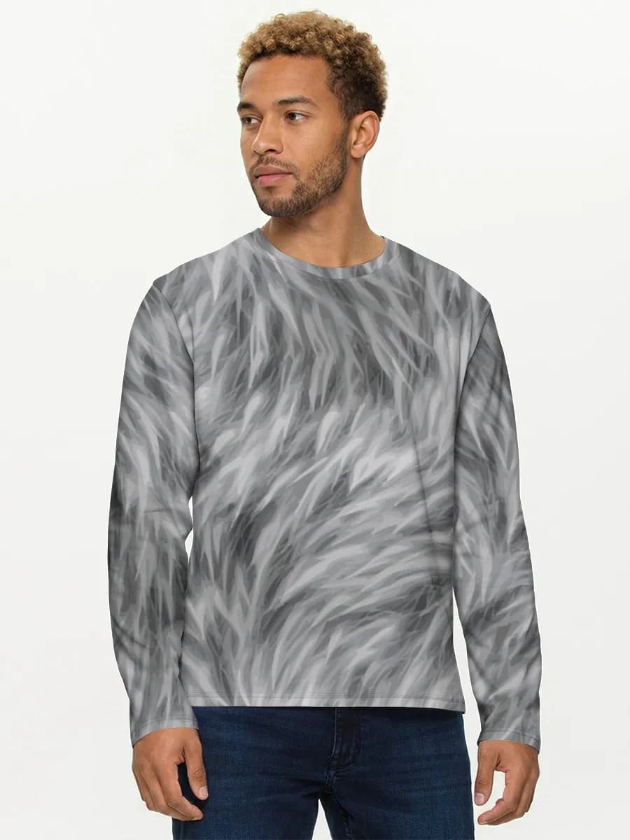 Herren Baumwoll Langarmshirt