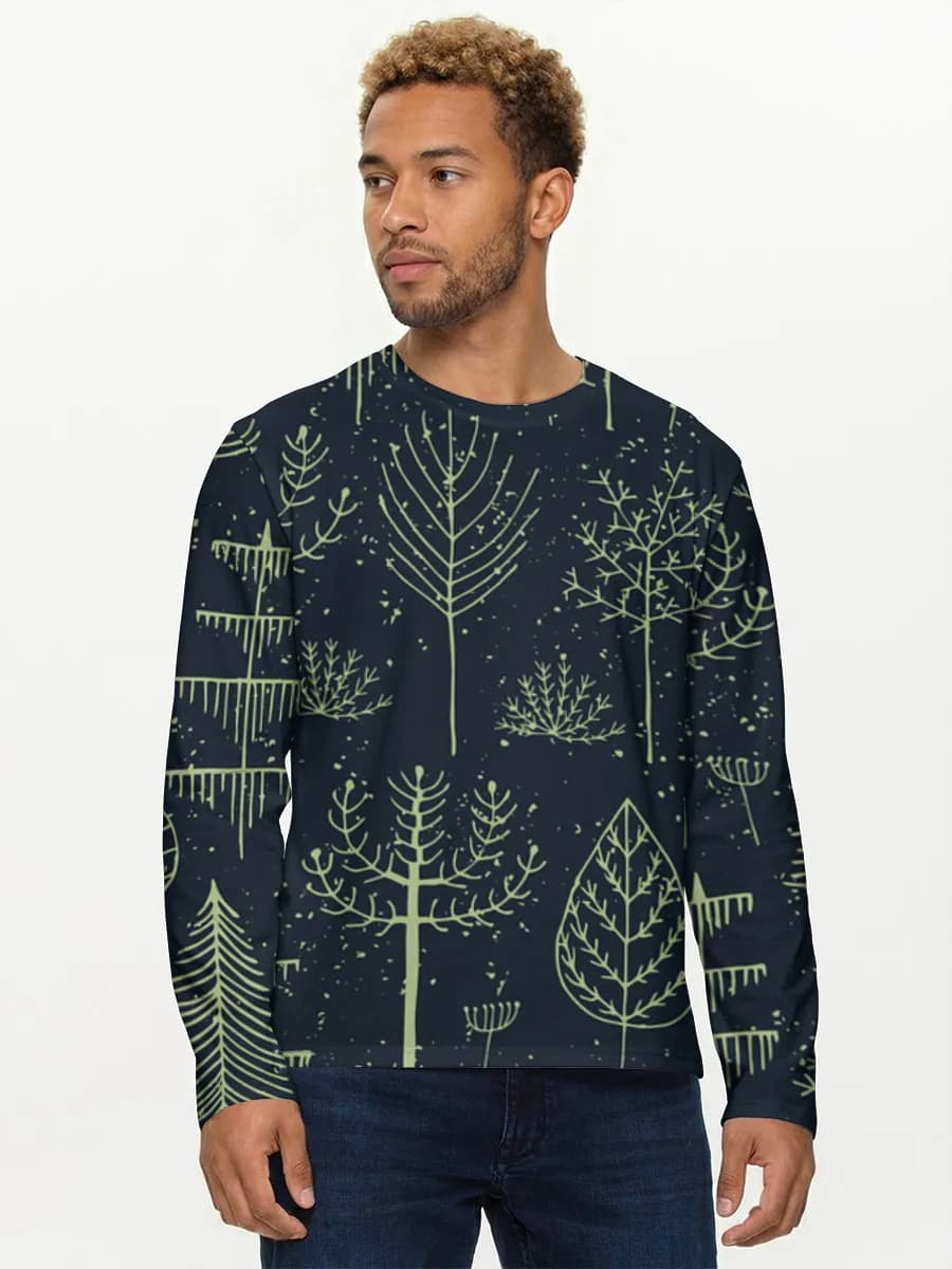 Men's cotton long sleeve shirt