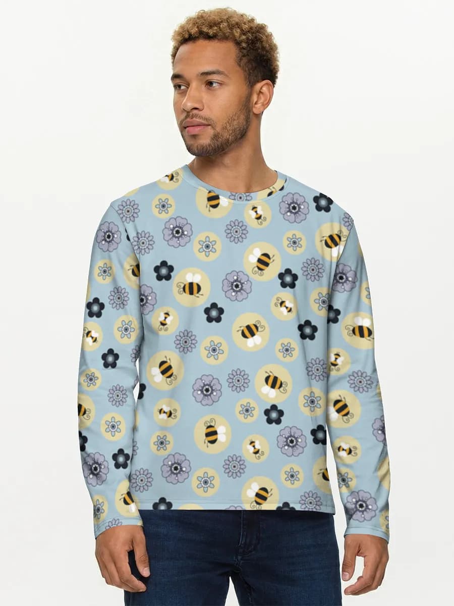 Camisa de manga larga de algodón para hombre