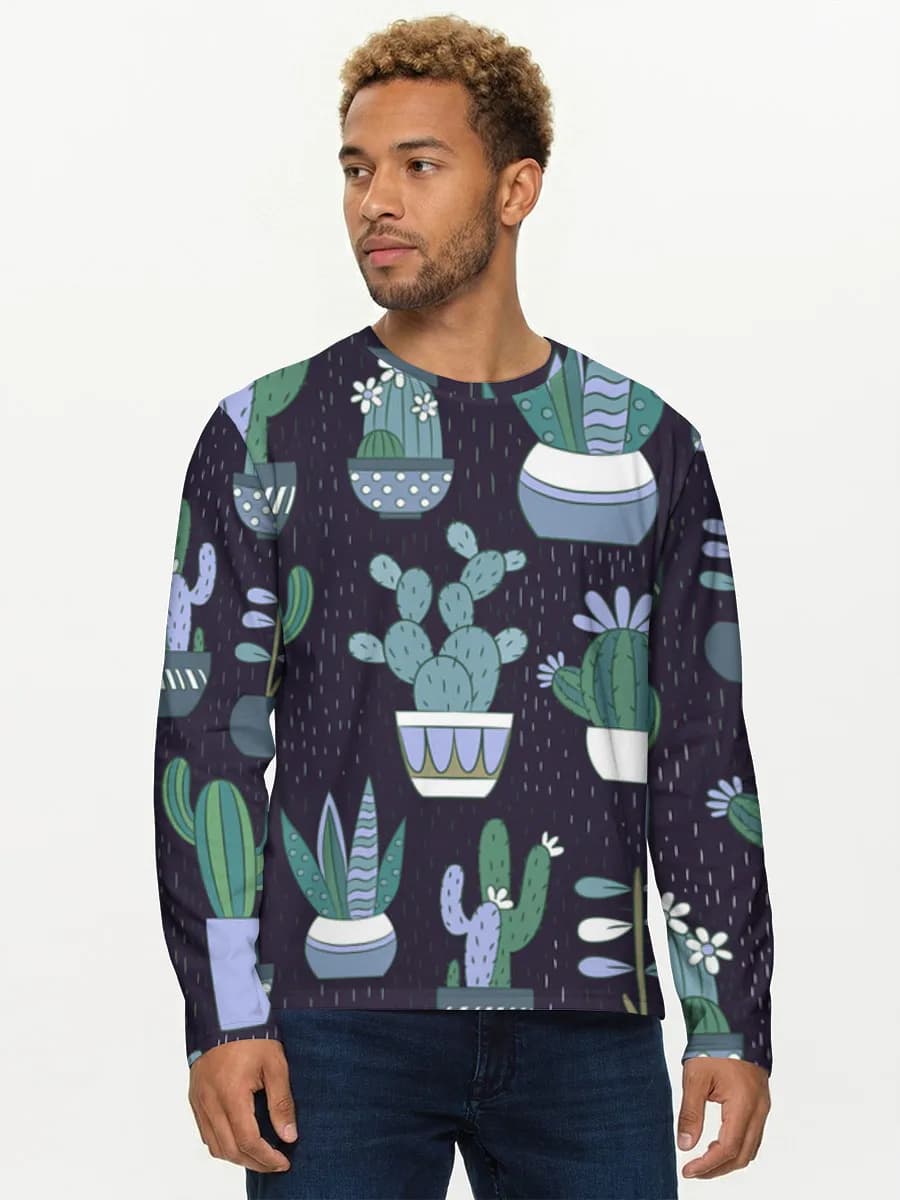 Camisa de manga larga de algodón para hombre