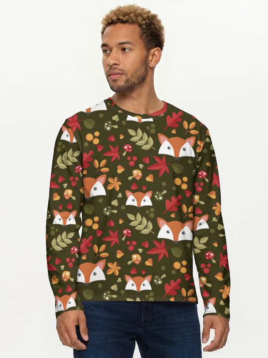 Men's cotton long sleeve shirt