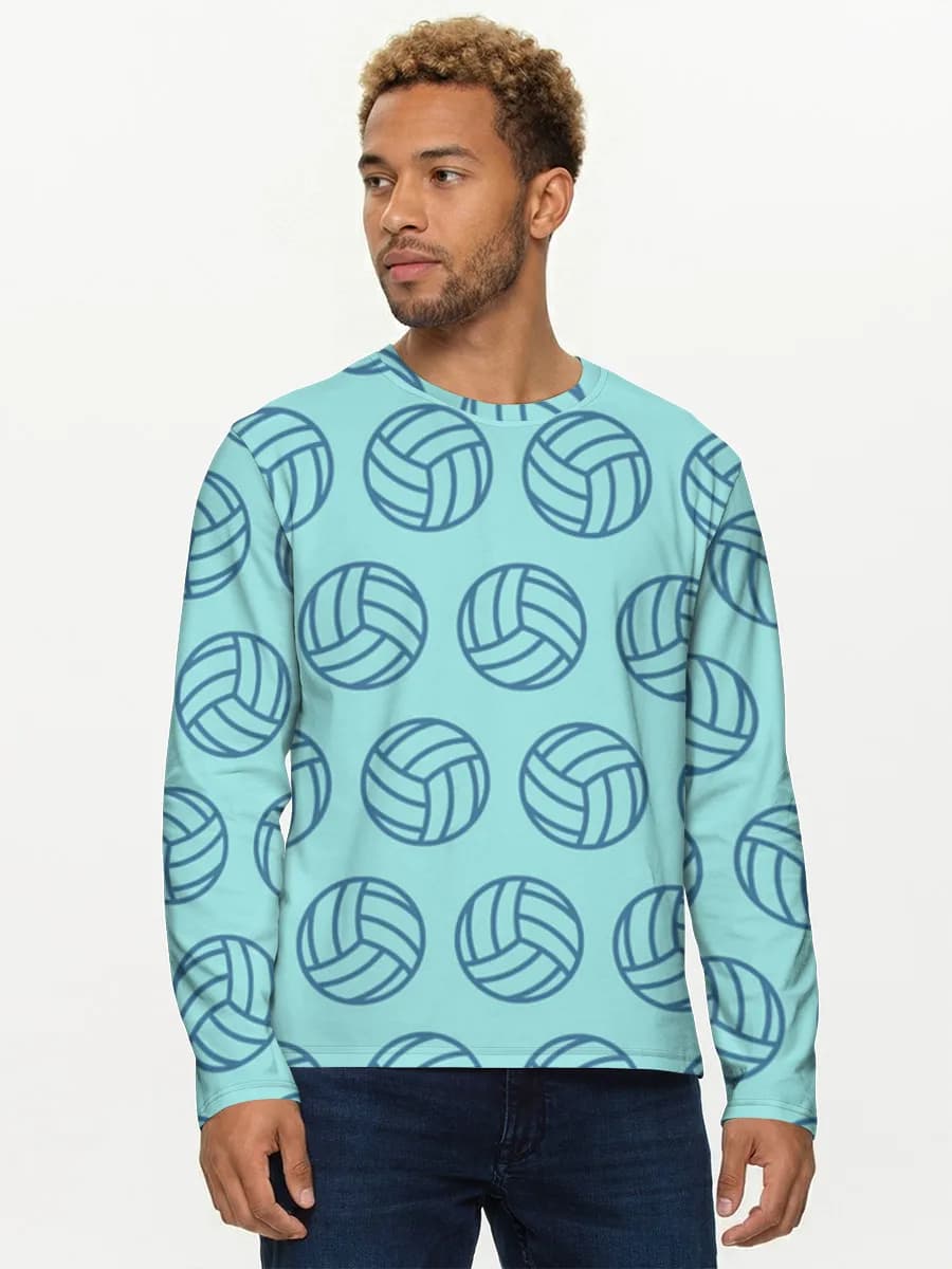Herren Baumwoll Langarmshirt