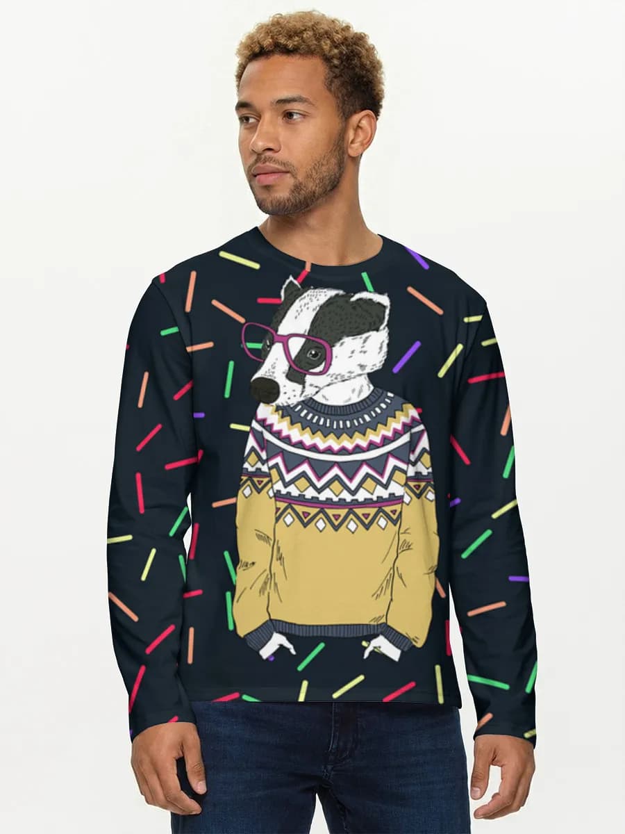 Men's cotton long sleeve shirt