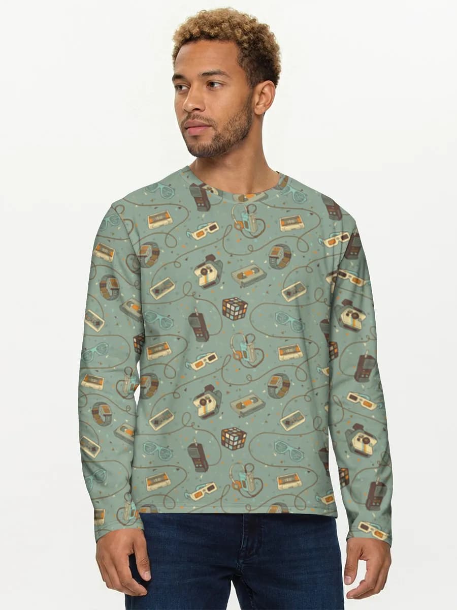 Men's cotton long sleeve shirt