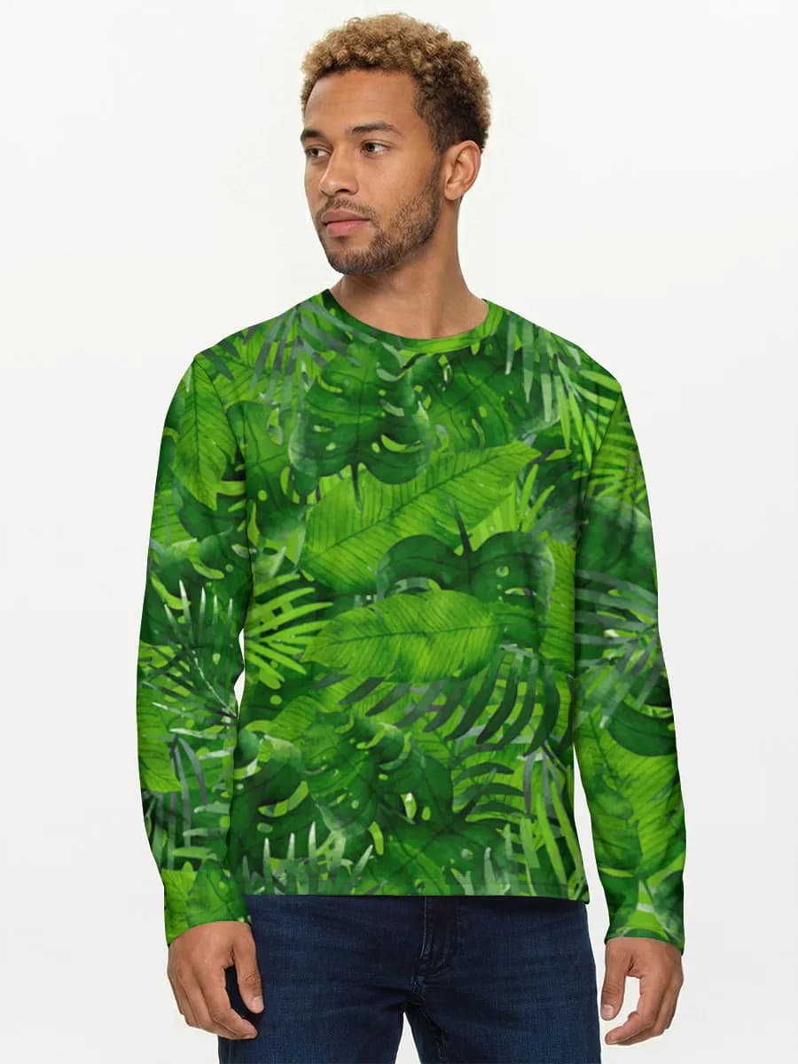 Herren Baumwoll Langarmshirt