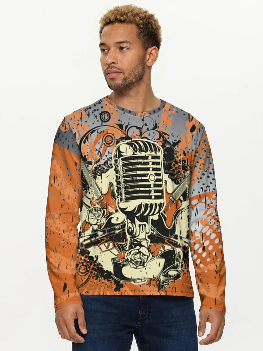 Camisa de manga larga de algodón para hombre