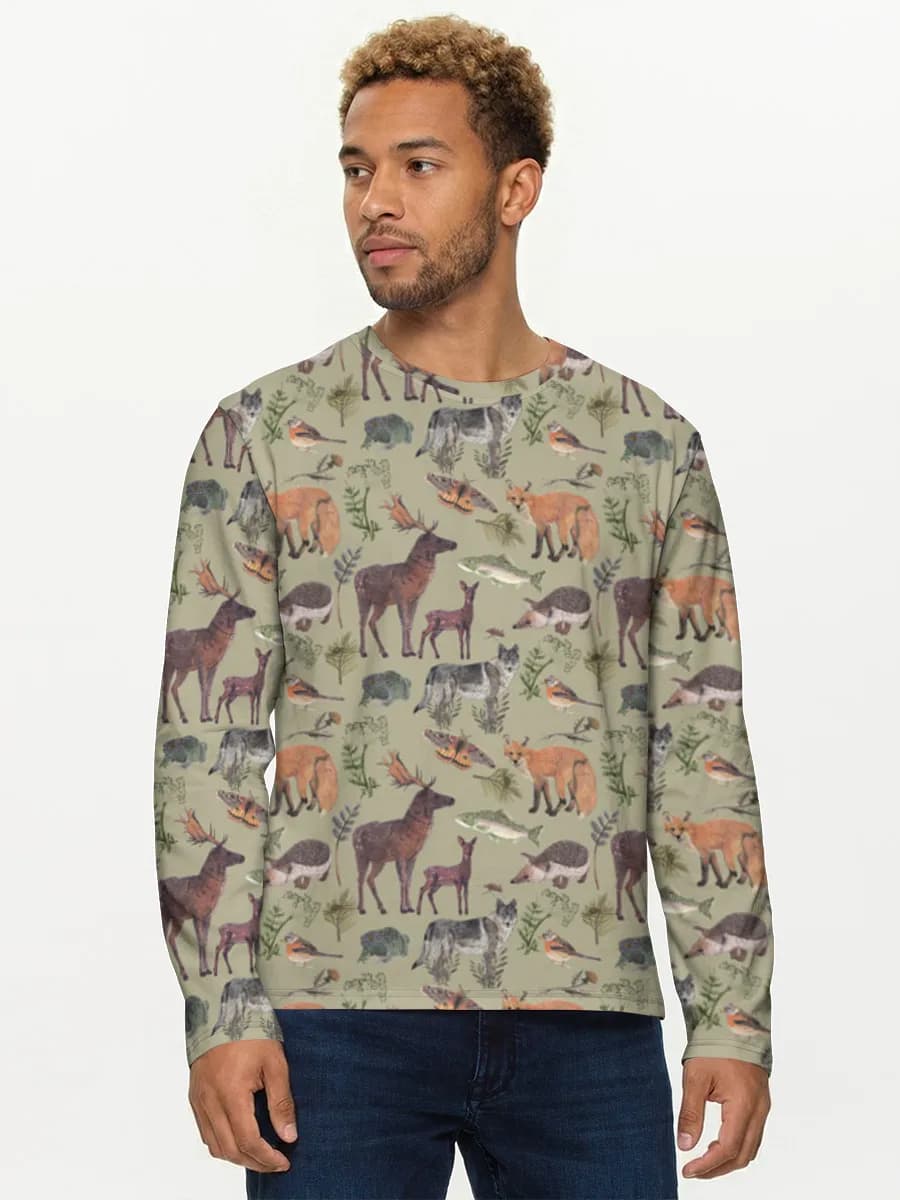Men's cotton long sleeve shirt