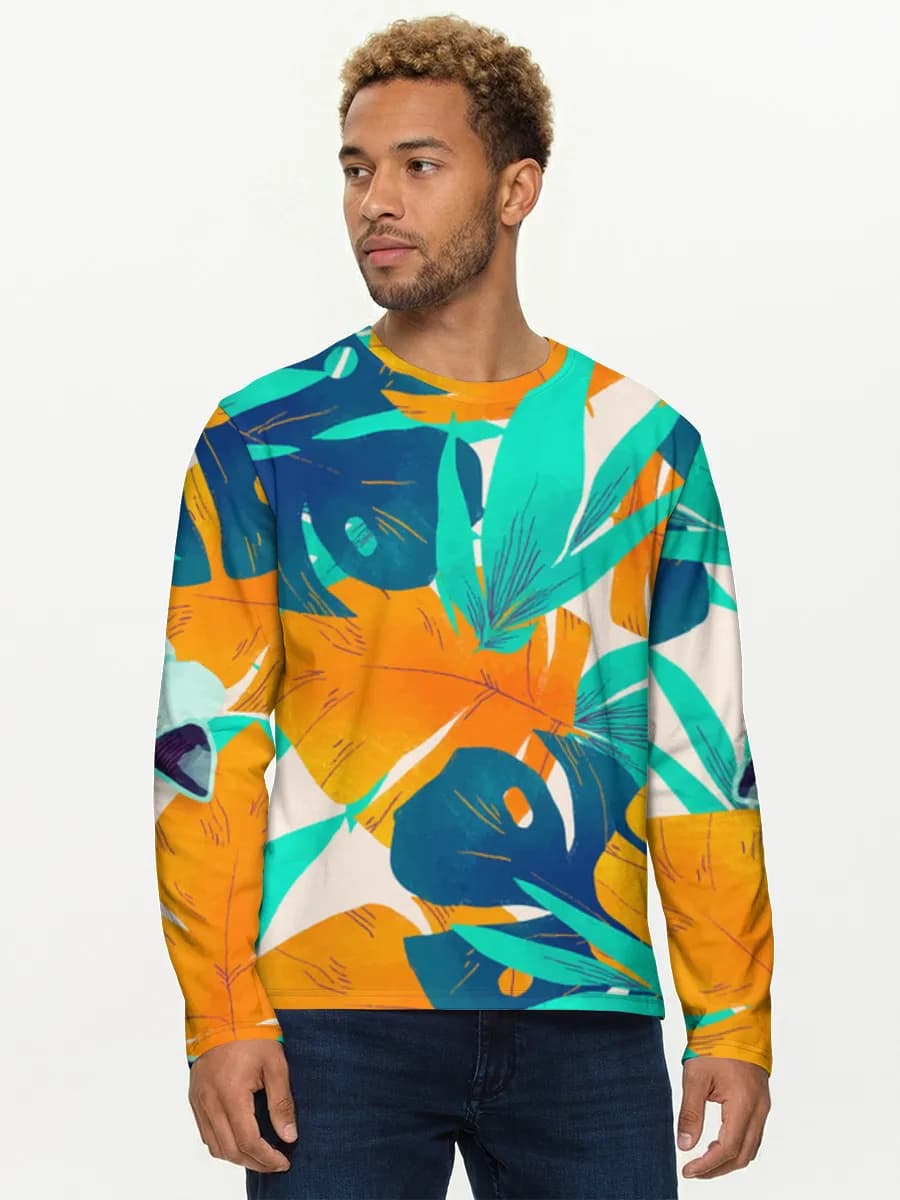 Camisa de manga larga de algodón para hombre