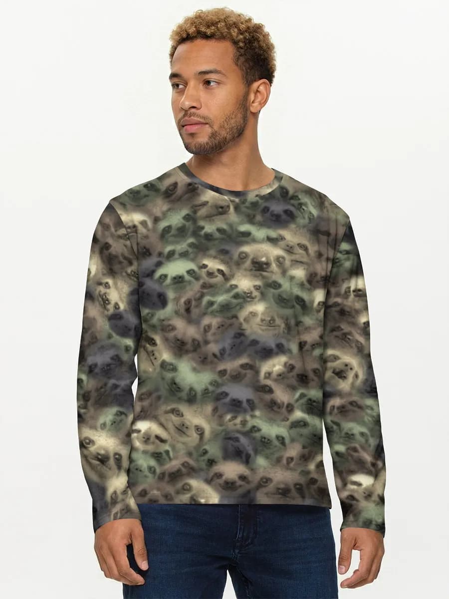 Camisa de manga larga de algodón para hombre