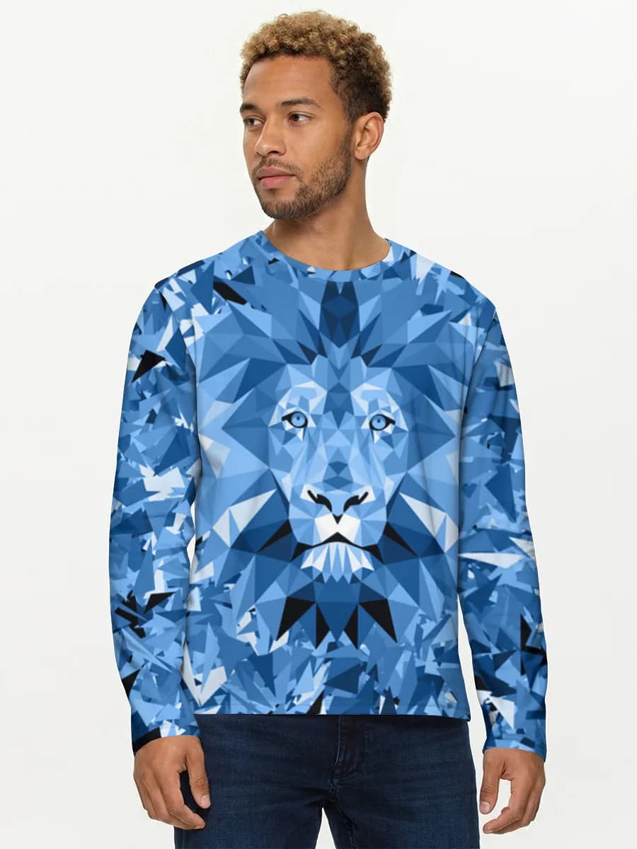 Herren Baumwoll Langarmshirt