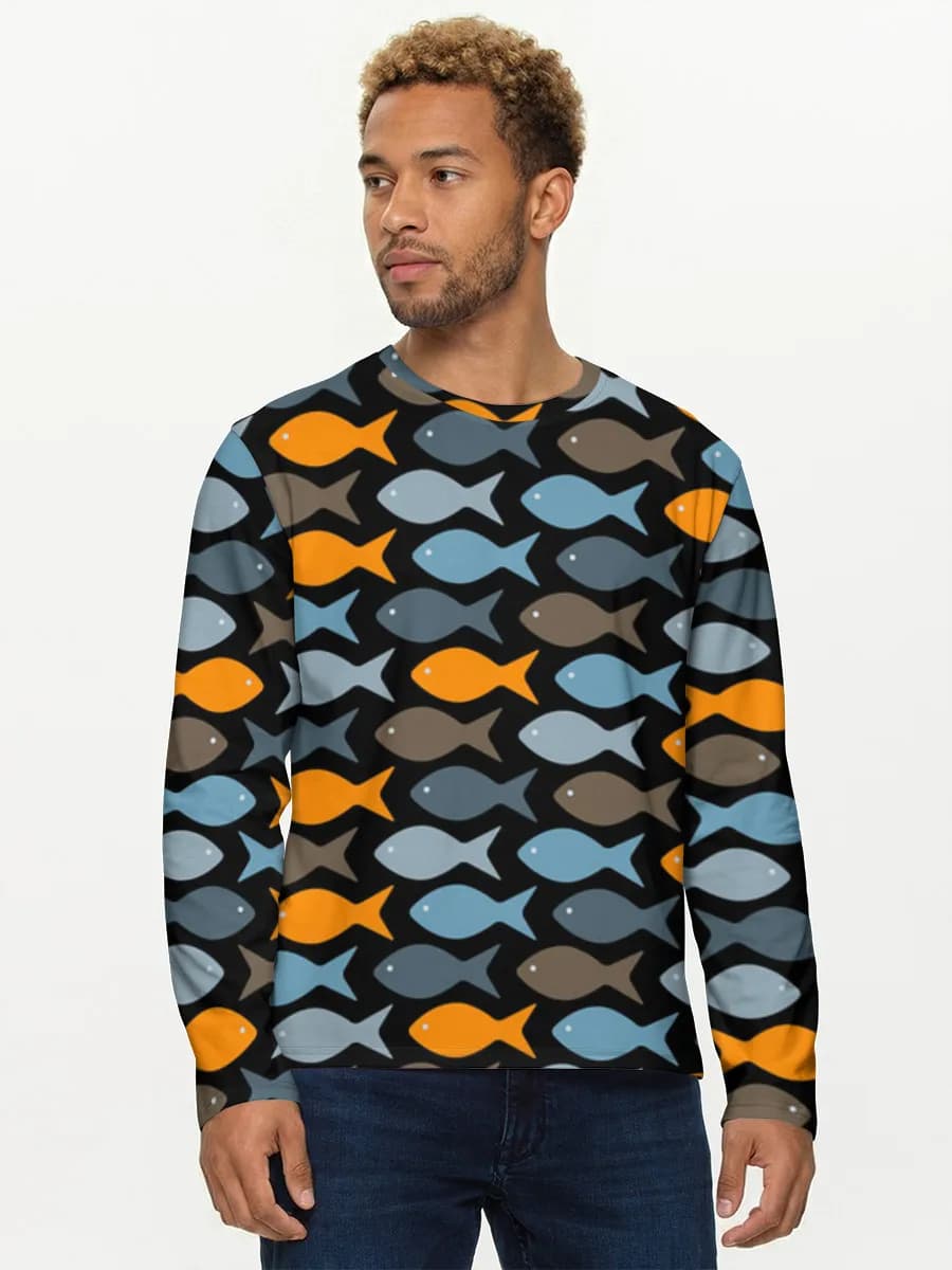 T-shirt Coton Manches Longues Homme