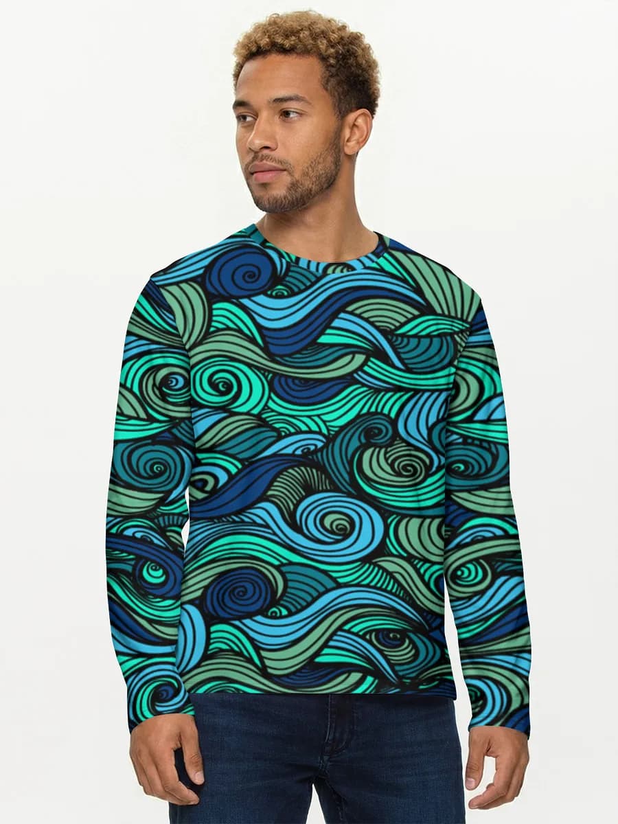Camisa de manga larga de algodón para hombre