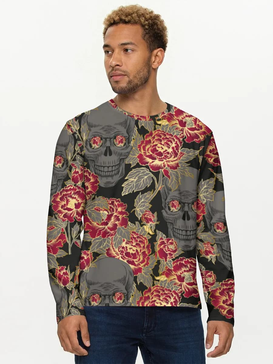 Camisa de manga larga de algodón para hombre